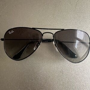 Ray-Ban Junior kids Black Aviator Sunglasses